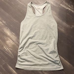 Grey and white athleta tank top.